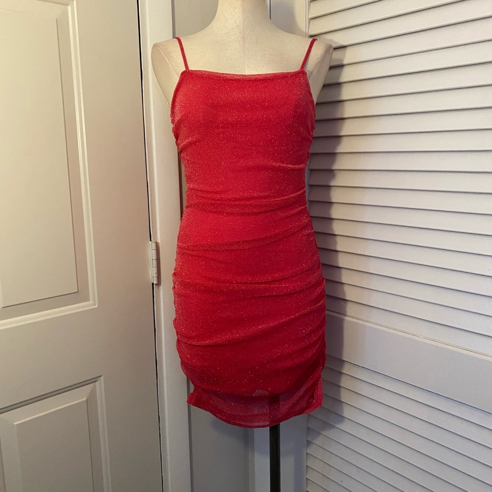 Sparkly Hot Pink “SHEIN” cocktail Dress- Size Small